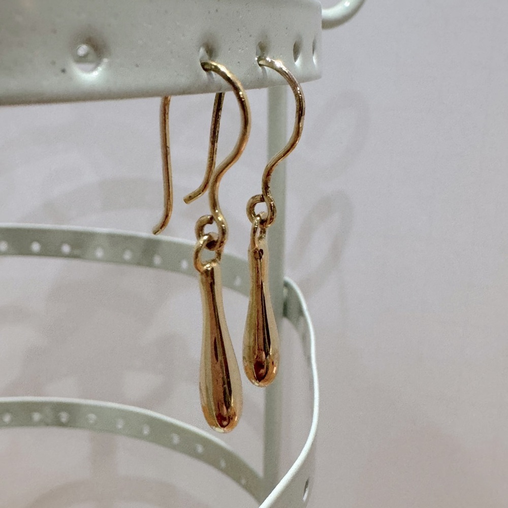 Yellow Gold tone Drop Earrings